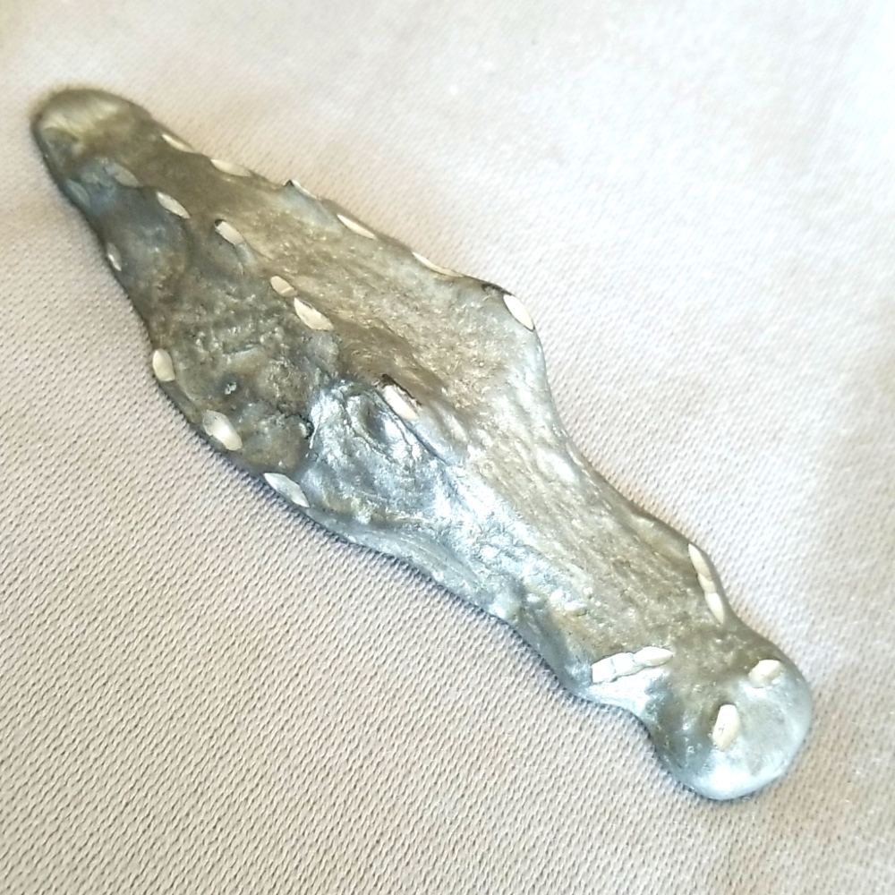 SANIBEL Pewter Alligator Crocodile paper weight